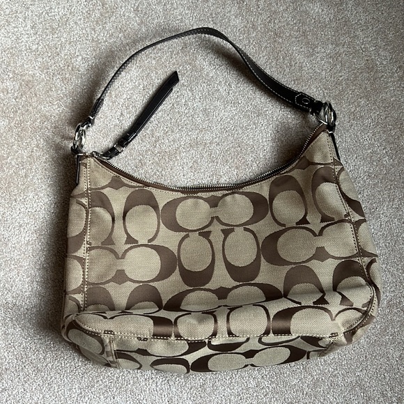 Coach Brown/Tan Logo Purse(never-used) - Picture 2 of 5